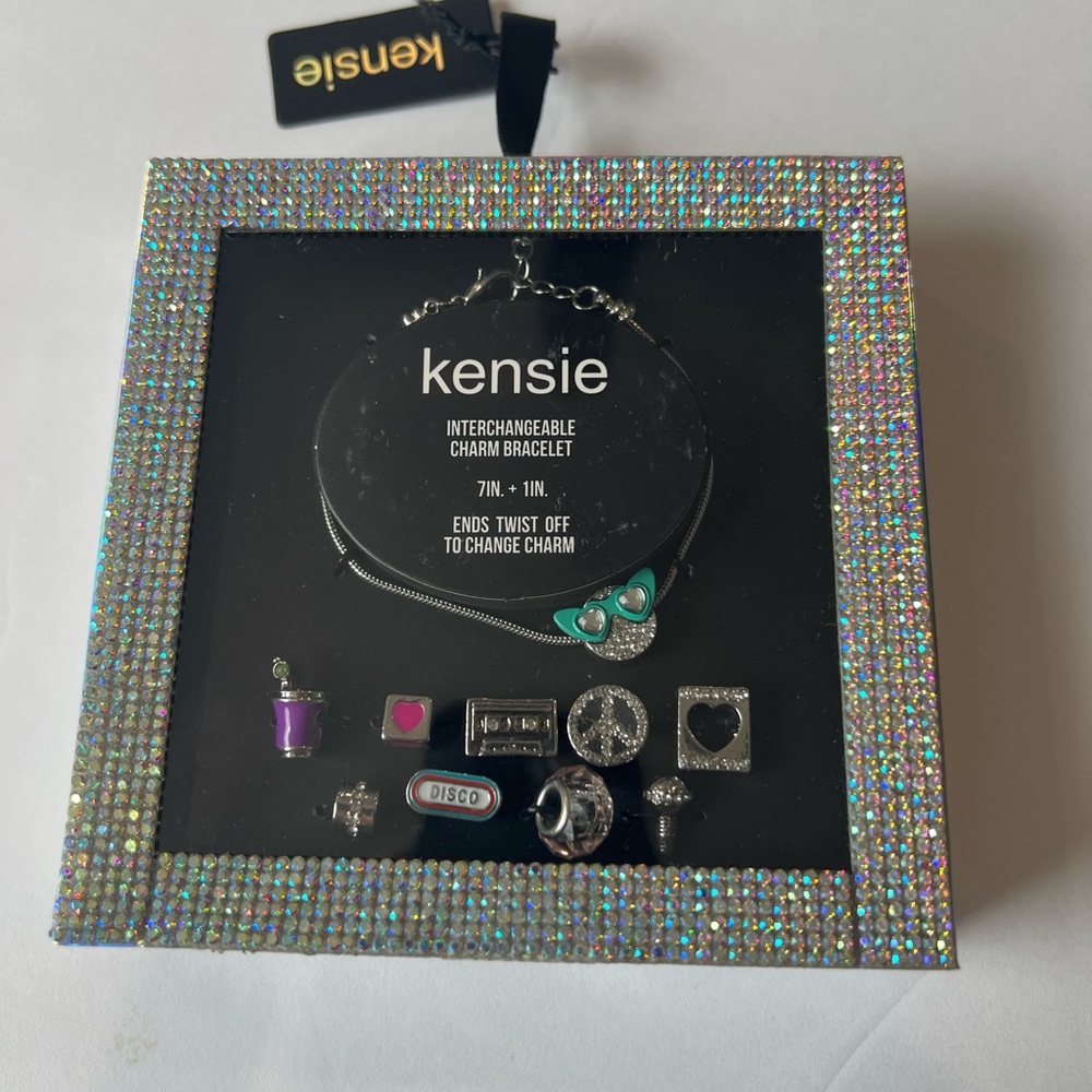 Kensie interchangeable charm bracelet/nib